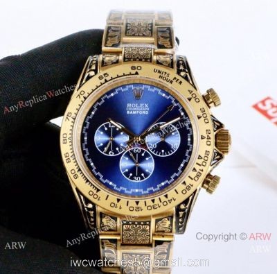 Copy Rolex Bamford Watch Rolex Daytona Blue Dial Replica Watch Vintage Style 1