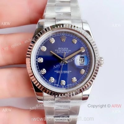 NEW Upgraded V3 Version Rolex Datejust II Blue Dial Oyster Watch Eta3235 1