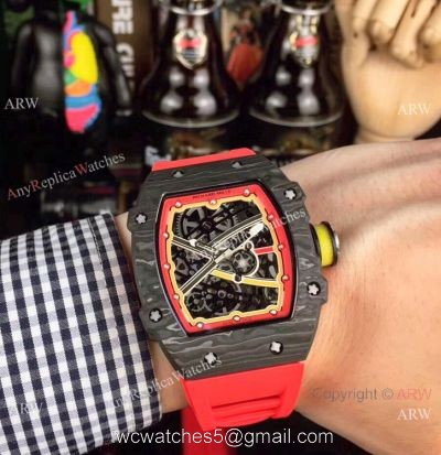 Swiss Copy Richard Mille RM67-02 Automatic Watch NTPT Carbon Skeletal Dial 48mm 1