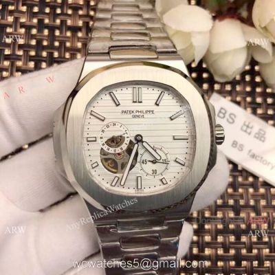 Replica Patek Philippe Tourbillon Nautilus Stainless Steel Watches 42mm 1