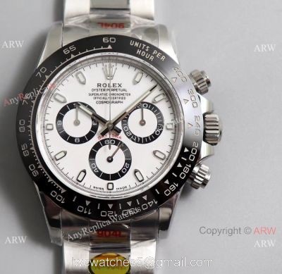 Noob V3 version Rolex Daytona Stainless Steel White Dial Copy Watch 1