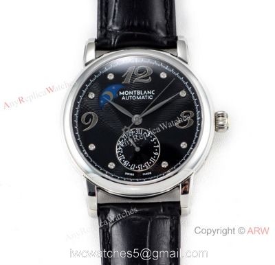 Mont blanc Knock off Star Legacy Moon phase Black Dial Watch Swiss 1:1 Fake Montblanc 1