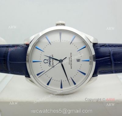 Low Price Omega Seamaster Automatic Watch Blue Leather Strap 1