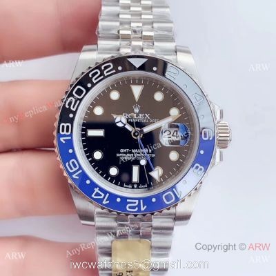 Rolex GMT Master ii Rolex Batman Replica Watch / UN factory 904L Swiss 3285 1