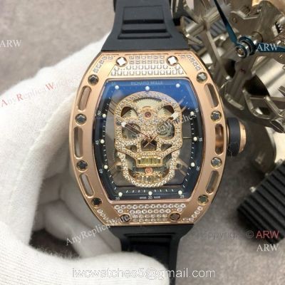 Swiss Richard Mille RM 052 Skull Rose Gold Watch Best Replica Watches China Dealer 1