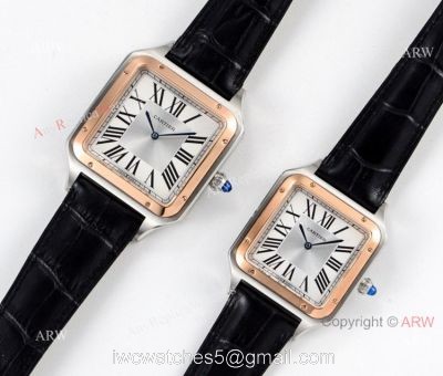 Swiss Grade One Cartier Santos-Dumont Couple Wrist / New Cartier Watches 1