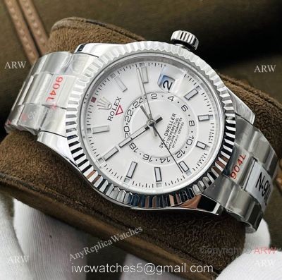 Grade 1A DR Factory Rolex Sky Dweller 42mm Watch Stainless Steel White Dial 1