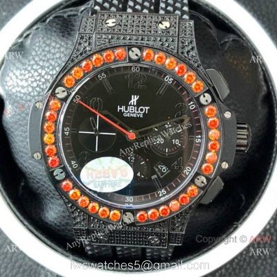 Swiss 7750 Hublot Big Bang Evolution Diamond Replica Watch All Black 1