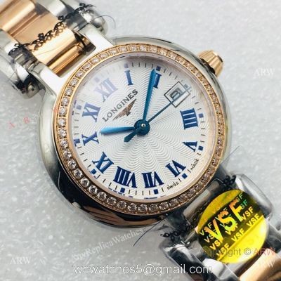 VSF 1-1 Best Edition Replica Longines PrimaLuna Ladies Watch 2 Tone Rose Gold 1