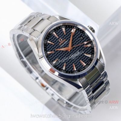 (VS)Best Replica Omega Seamaster Aqua Terra VSF 8500 Watch Stainless Steel Wave Dial 1