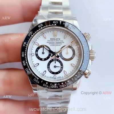 Replica Rolex Daytona Noob Factory Swiss 7750 Watch Stainless Steel Panda Face 1