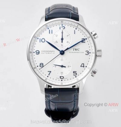 Swiss Grade One Copy IWC Portuguese ZF Factory V2 ETA7750 Watch IW371417 Blue Arabic Markers 1