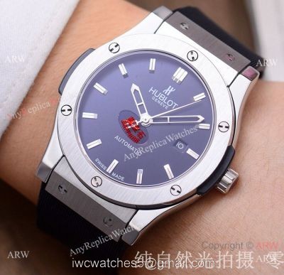 Copy Hublot Classic Fusion Watch 42mm SS Case Purple Dial 1