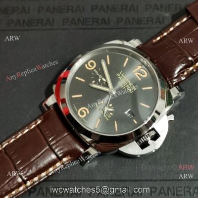 Clone Panerai Luminor GMT Gray Face Watch with Power Reserve 1