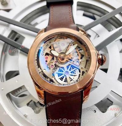 New Replica Corum Watches Corum Bubble Squelette Rose Gold Skeleton Dial 1