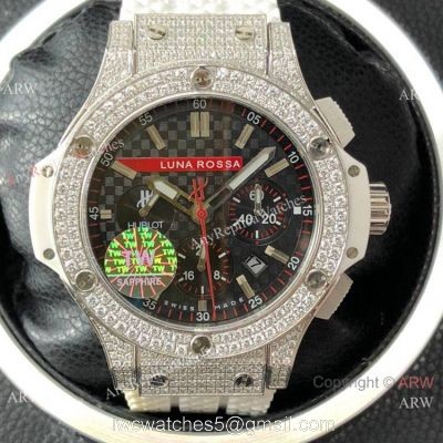 Swiss Hublot LUNA ROSSA Replica Watch Diamond Case 7750 Movement 1