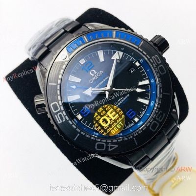 OE Factory Omega Seamaster Super Clone watch Omega Planet Ocean Deep Black 600m Blue inner Watch 1