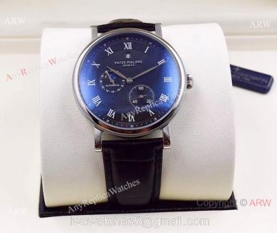 2019 Replica Patek Philippe Moon Phase SS Black Dial Watch 1