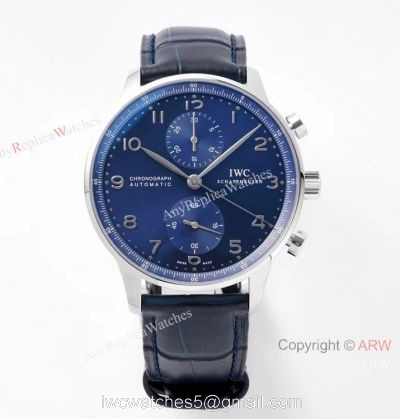 High-end Replica ZF Factory V2 IWC Portuguese Chronograph Watch Blue Dial 1