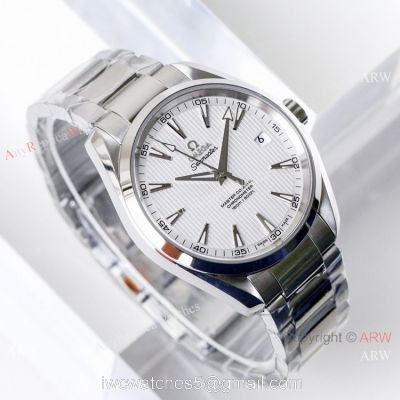 (VSF)Omega Seamaster Aqua Terra Copy Watch SS White Dial 1