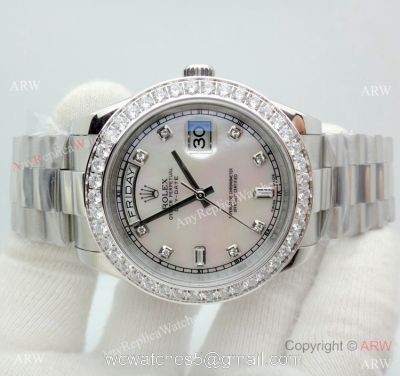 Rolex Day Date II Diamond Bezel 41mm Rolex President Replica Watch 1