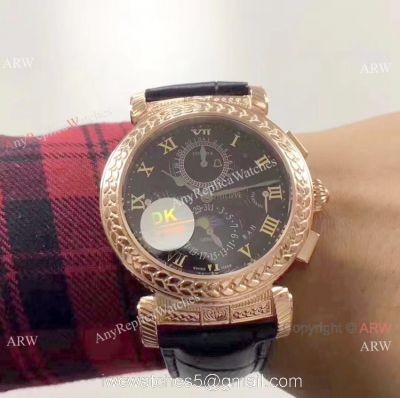 Buy Replica Patek Philippe Grandmaster Chime Men Watch Rose Gold Black Dial 1