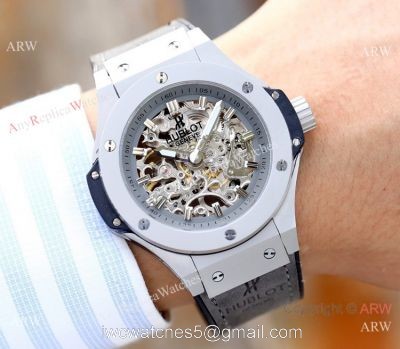 Copy Hublot Skeleton Big Bang Men Watch Sand Case 45mm 1