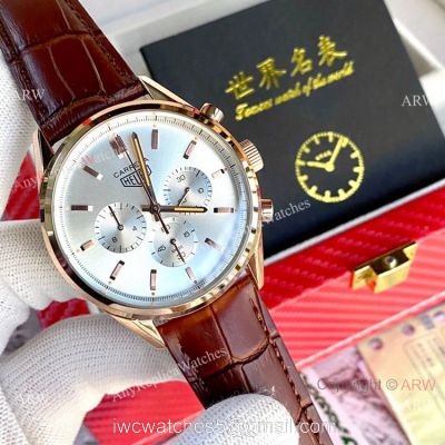 High Quality Copy Tag Heuer Carrera Rose Gold Watches Men 1