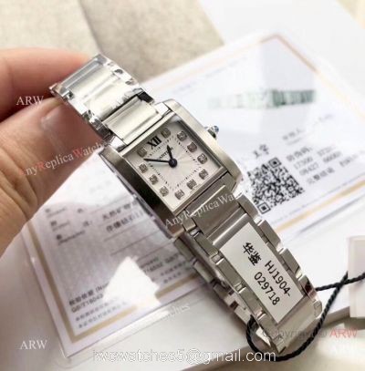 Swiss Quality Copy Cartier Tank Francaise CC 708 177 Lady watch Diamond Markers 1