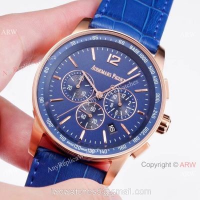 Replica Audemars Piguet Code 11.59 Watch Rose Gold Blue Dial 1