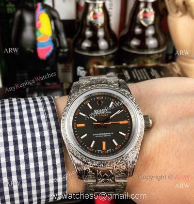 New Rolex Oyster Perpetual Milgauss Watch Stainless Steel Black Face 1