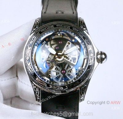 New Replica Corum Watches Corum Bubble Squelette SS Tattoo Watch 45mm 1