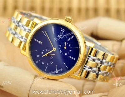 New Replica Piaget Altiplano Two Tone Blue Face Watch 1