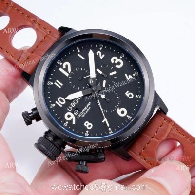New Style U-Boat Flightdeck Chronograph Replica Watch White Markers 1