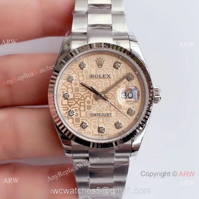 (EW) AAA Swiss Rolex EW Factory Datejust Stainless Steel Rose Gold computer Dial Watch 1