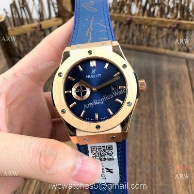 Fake Hublot Classic Fusion Black Dial Rose Gold Watches 42mm 1