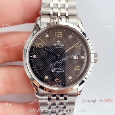 Swiss 2824 Tudor Geneve Rotor Self Winding Watch Stainless Steel Diamond Dial Watch 1