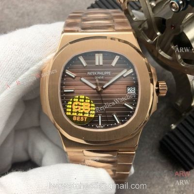 Swiss Copy Patek Philippe Nautilus GB Factory CAL.324 Watch Rose Gold 40mm 1