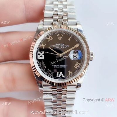 EWF Swiss Rolex Datejust Black Dial Jubilee 3235 Watch Best Chinese Replica Watches 1