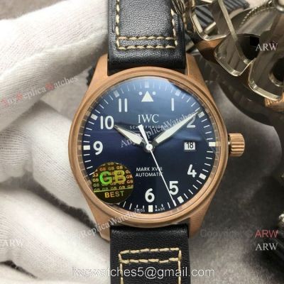 Super Clone IWC Big Pilots Spitfire Bronze Watch Blue Dial 1