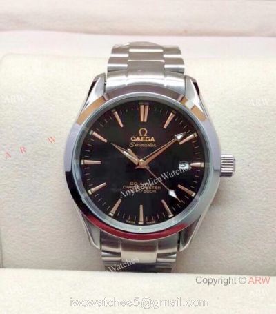 Copy Omega Seamaster Gauss Stainless Steel Black Dial Watch 39mm 1