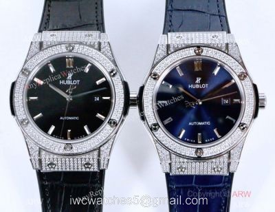 2019 Replica Hublot Classic Fusion Iced Out Diamond Watch 43mm 1