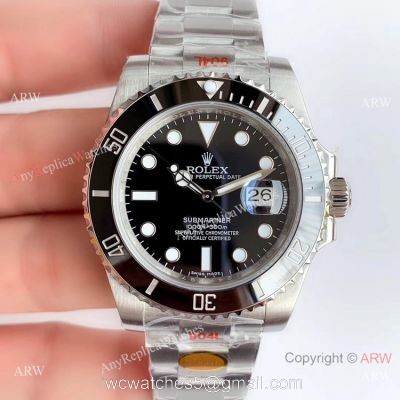 AAA Replica Rolex Submariner Black Face 116610LN Watch Noob/V10/904L/Swiss 3135 1