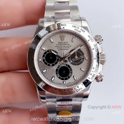 Rolex Daytona Noob Factory 4130 904L SS Grey Dial Watch Best Chinese Replica Watches 1