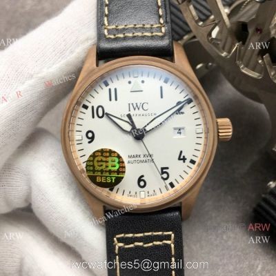 Swiss Grade Copy IWC Big Pilots Spitfire Bronze White Dial Watch 1