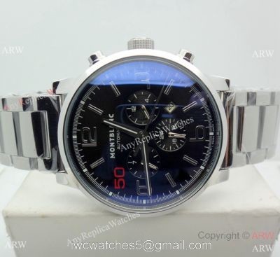 Mont Blanc Clone Timewalker Stainless Steel Black Dial Automatic watch 1