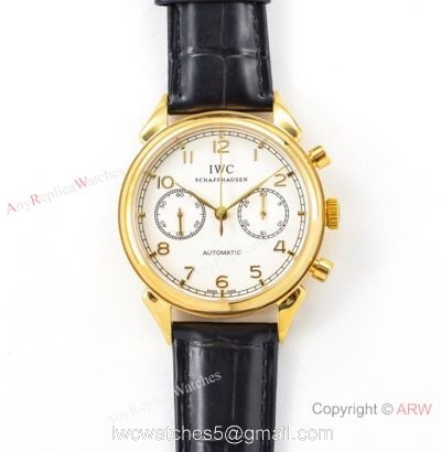 Swiss Replica IWC Portuguese 7750 Watch Gold Case 2019 New 1
