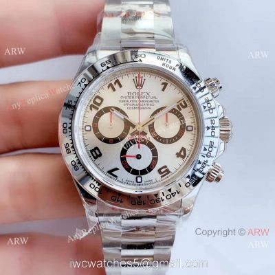 Noob Factory Clone 7750 Rolex Daytona Copy Watch Ss Silver Arabic Dial 1