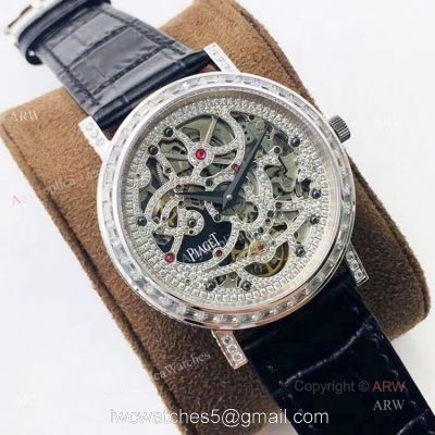 New Piaget Skeleton Diamond Replica Watch Ultra-Thin Piaget Diamond Watch 1