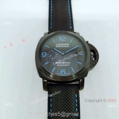 New Panerai Luminor Marina CarbotechtTM Blue Markers Fake Panerai Watch PAM1661 1